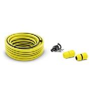 645-156.0 Hose set for high-pressure cleaning or garden watering. With 10 m PrimoFlex hose (3/4"), G3/4 tap adaptor, 1 x universal hose connector and universal connector with Aqua Stop.