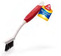 9 x 6 in 12 O-Cedar Tile and Grout Brush Slim designed brush is excellent for detail cleaning tile and grout Soft grip handle for comfortable scrubbing 148381