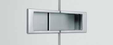 . High-gloss lacquer Ø: 3 cm Depth: 2.5 cm Retractable doorknob Position: on both sides for double doors Colour: O19 aluminium polished Ø: 3 cm Depth: 2 / 1.