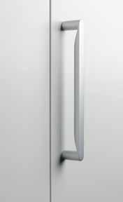 8 cm Recessed handle, small Position: recessed into door edge on left or right Combination example in conjunction with handle profile, horizontal, see below right