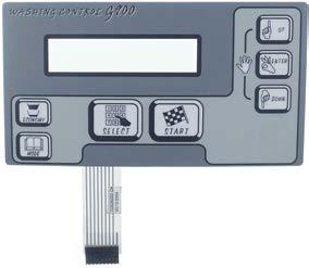 GR50-85000070 keypad foil for washing machine buttons 7 grey L 200mm W
