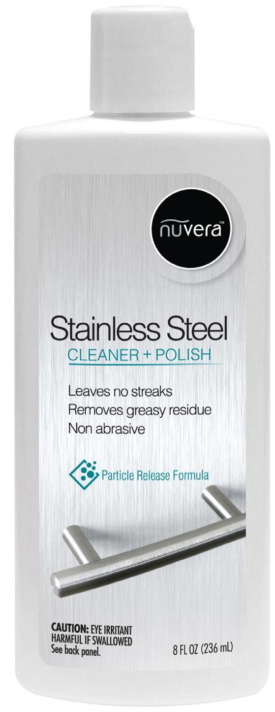 Stainless Steel CLEANER + POLISH CLEANS + SHINES + PROTECTS For all stainless steel appliances and furnishings, including bbq grills, countertops, metal decorative trim, drinking fountains, metal