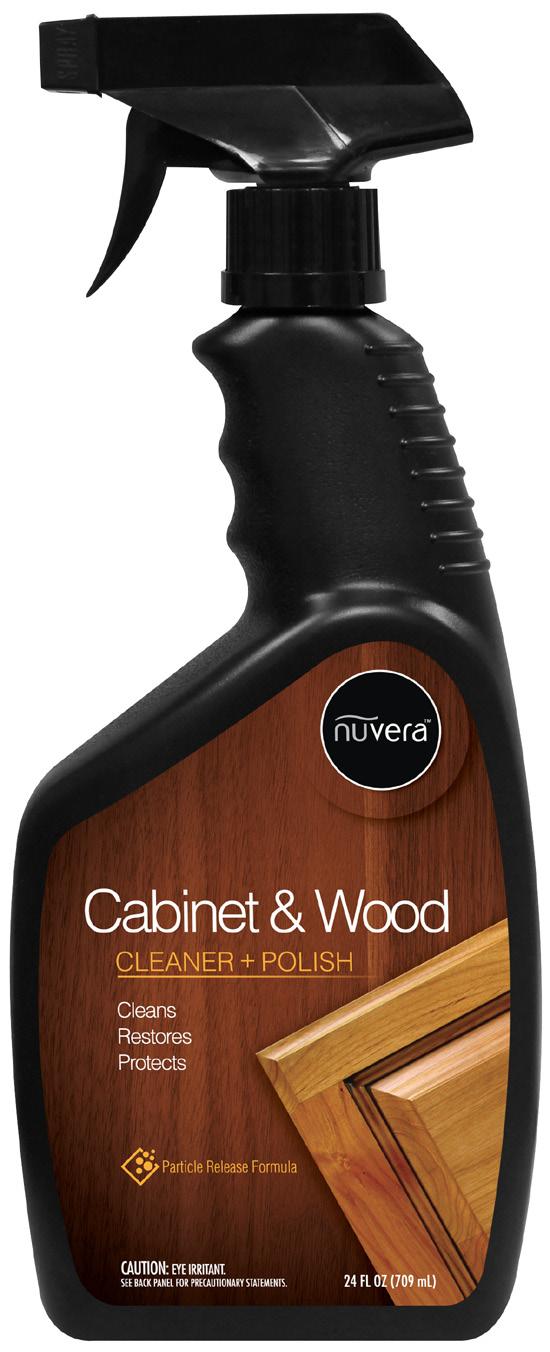 Cabinet & Wood CLEANER + POLISH CLEANS + RESTORES + PROTECTS Clean and revitalize your wood in one easy step just spray and wipe.