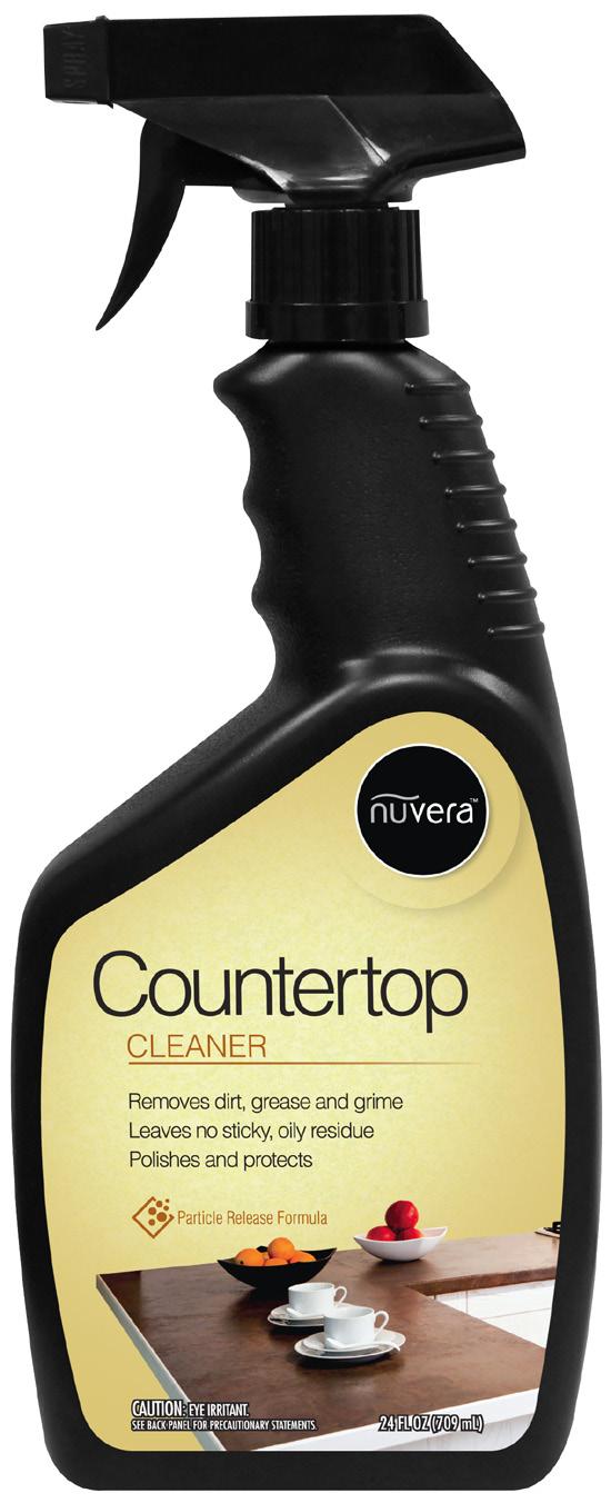 Countertop CLEANER CLEANS + POLISHES + PROTECTS Cleans & removes stains from countertops and other surfaces. Removes dirt, grease, grime, and most stubborn stains.