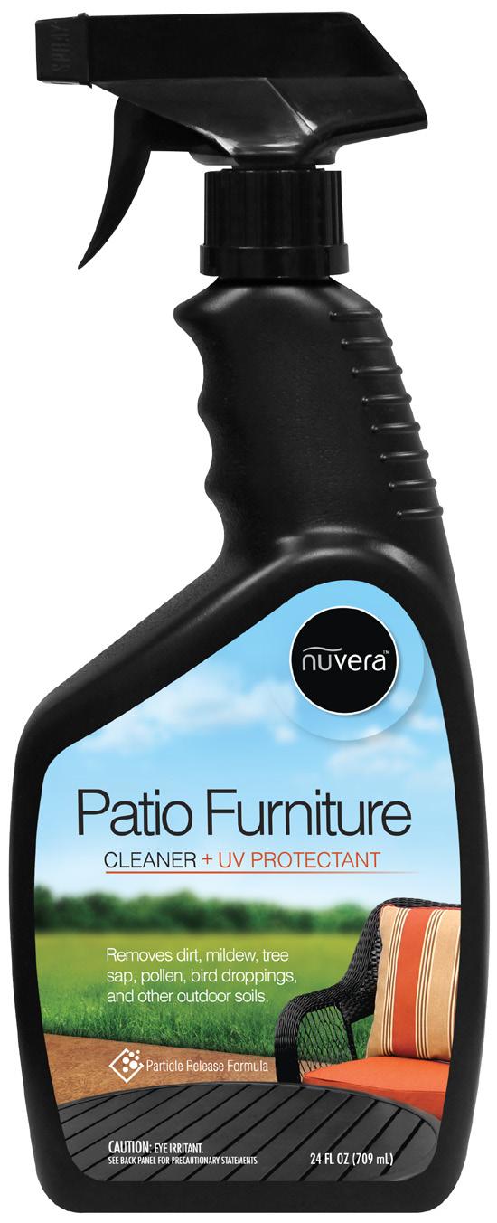 Patio Furniture CLEANER + UV PROTECTANT PROTECTS AGAINST UV RAYS Keep your outdoor furniture looking clean and attractive.
