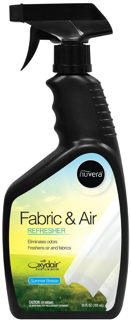 Fabric & Air REFRESHER FRESHENS AIR AND FABRICS Exclusive Oxydair works quickly to safely eliminate odors in household fabrics and freshen the air.