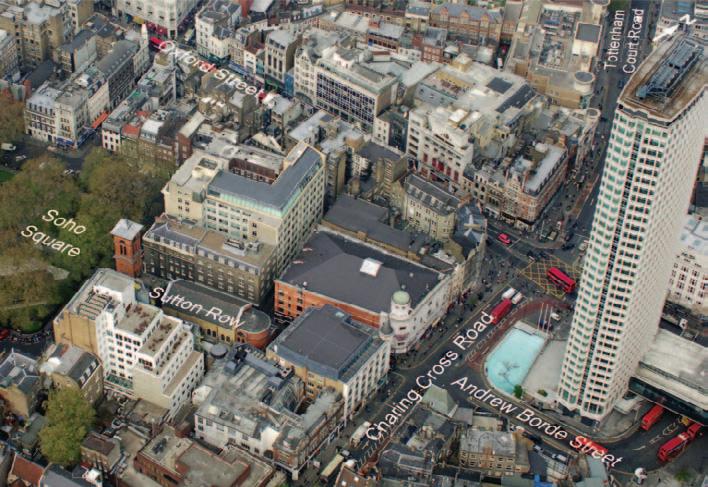 Supplementary Environmental Statement 2 SES2 113 Aerial view looking northwest across Charing Cross Road Scheme Description 10.2.3 The sequence of this scheme description is linked to that described in the main ES, Volume 8b and in particular paragraphs 6.