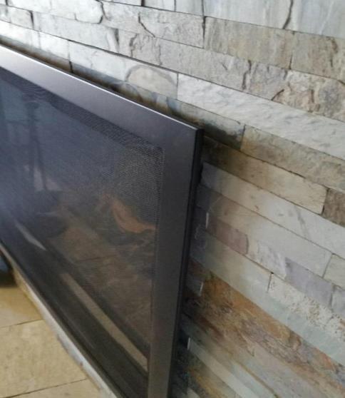 There are three options for finishing the fireplace when installing a Grace or Willowbrook front.