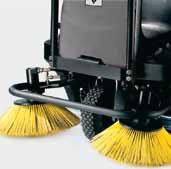 The KM 100/100 R Bp is a comfortable ride-on machine for cleaning medium to large areas both