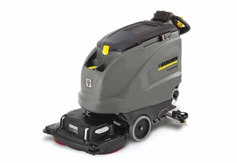 Large walk-behind scrubber driers B 60 W Bp NEW With pre-sweep function as standard. Floor scrubbers / Scrubber driers Four different brush heads and two working widths are available.
