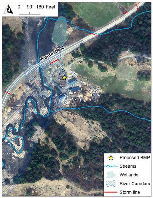 East Montpelier SWMP Preliminary BMP Summary Sheet BMP ID #: 14 Site name: Sodom Pond Brook and Route 14 628 VT Route 14 N, East Montpelier, VT Filter Strip / Buffer Enhancement,