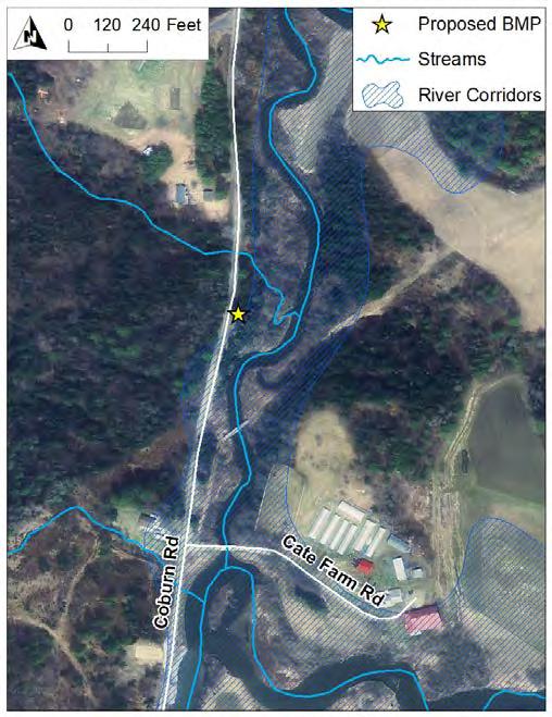 East Montpelier SWMP Preliminary BMP Summary Sheet BMP ID #: 17 Site name: Coburn Rd 1 627 Coburn Rd, East Montpelier, VT Ditch / Swale Improvements, Check Dams, Turnouts, Sand Filter There are areas
