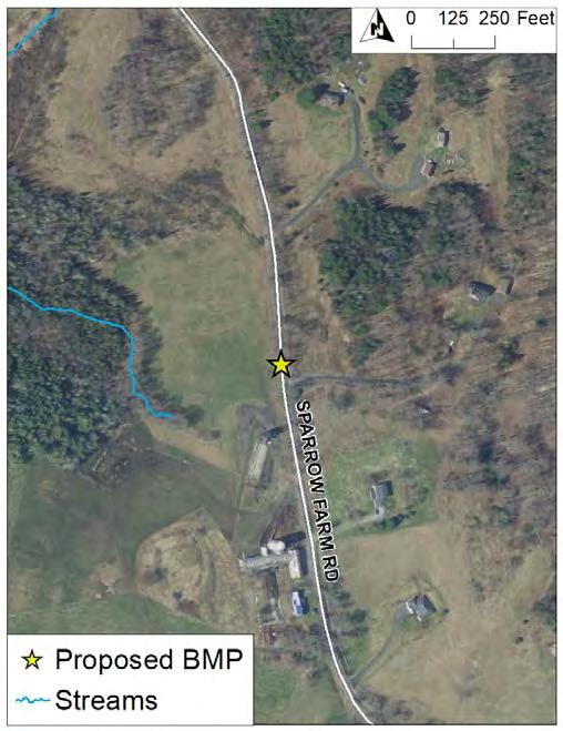 East Montpelier SWMP Preliminary BMP Summary Sheet BMP ID #: 23 Site name: Sparrow Farm Rd 1 807 Sparrow Farm Rd, East Montpelier, VT Ditch / Swale Improvements, Check Dams, Turnouts, Filter Strip /