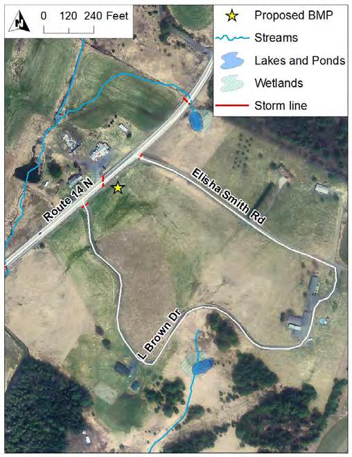 East Montpelier SWMP Preliminary BMP Summary Sheet BMP ID #: 35 Site name: L Brown Dr Residential 389 L Brown Dr, East Montpelier, VT Ditch / Swale Improvements, Sand Filter Road