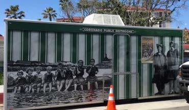 PORTABLE BATHROOM TRAILERS SPRECKELS PARK Two new portable trailers have been purchased by the City of Coronado for temporary use during busy usage periods including the annual Coronado Flower Show,