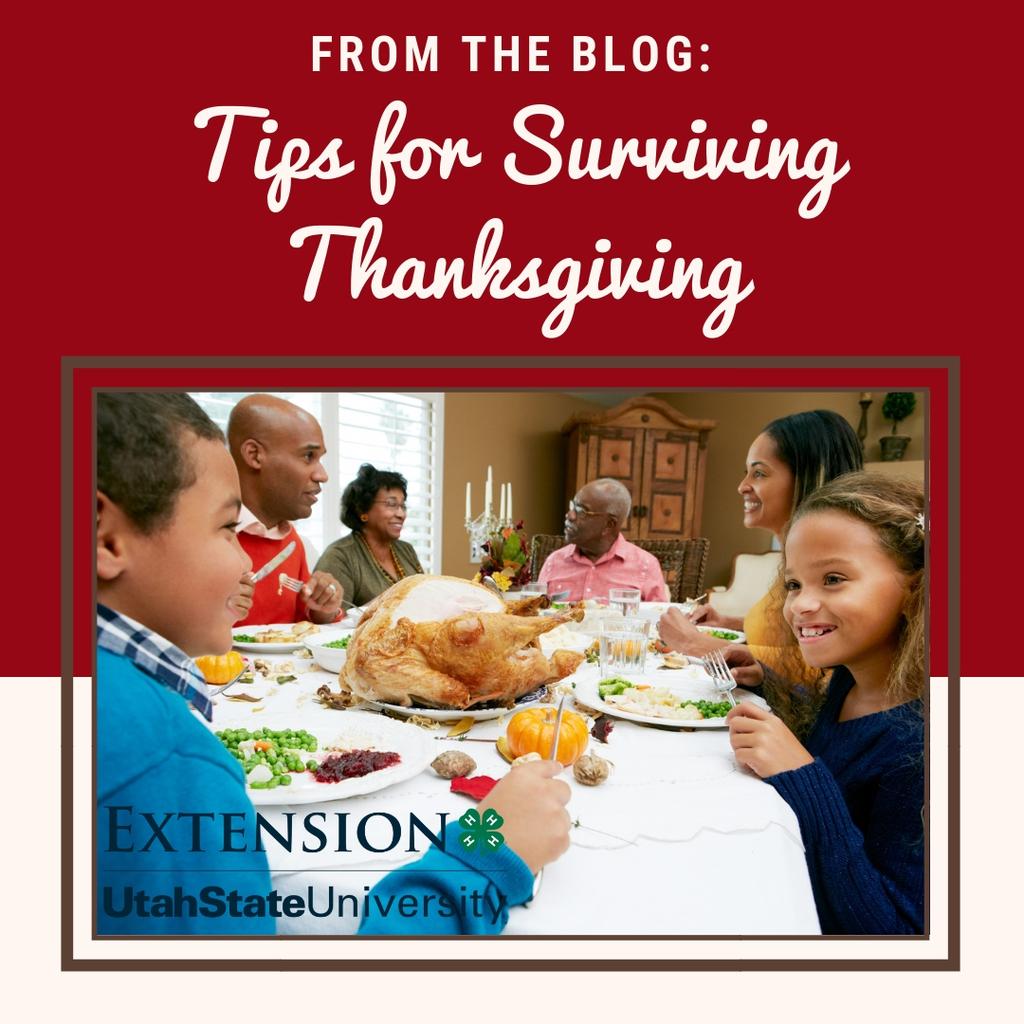 Surviving Thanksgiving with the Family It s that time of year when family members travel from far and wide to gather, give thanks and eat a large meal together.