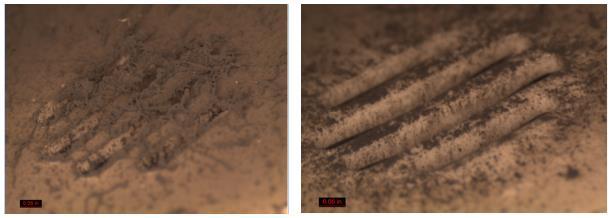Figure 5 (Left) Soot deposits on disabled smoke detector. (Right) Soot deposits on enabled smoke detector.