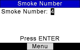 In this case a Smoke High result is displayed. Press Enter ( ) to see the checklist of possible items to check for a high smoke condition.