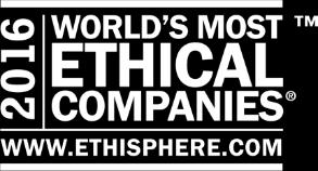 INNOVATION WORLD S MOST ETHICAL COMPANIES BY ETHISPHERE INSTITUTE FOR THE SECOND CONSECUTIVE YEAR OUR COMPREHENSIVE