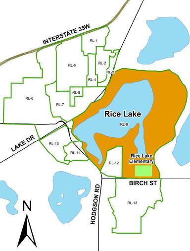 CATCHMENT PROFILE: RL-9 PROJECT SITE: Rice Lake Elementary School Project Summary Acres (leading to 6.43 BMPs) Dominant Land Cover Turf and parking lot TSS (lb/yr) 2552 TP (lb/yr) 8.