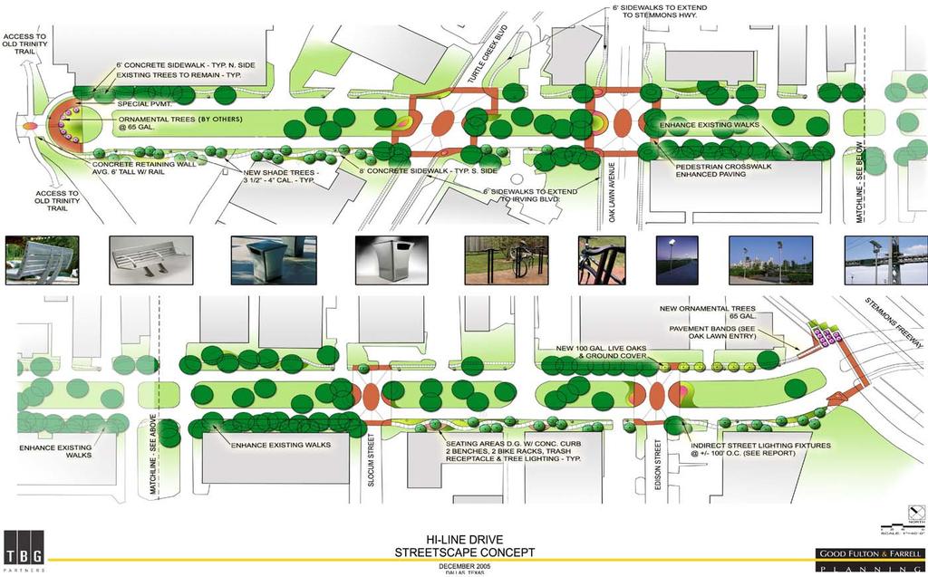 Dallas Design District TIF Walking and Bicycling Improvements Conceptual Site Plan Public