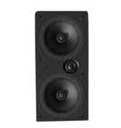 DI SERIES DI 6.5LCR Rectangular LCR In-Wall Speaker (2) 6.5 (165 mm) BDSS bass/mids (1) 1 (25 mm) dome tweeter Grille: 8.31 W x 17.13 H (211 mm x 435 mm); cut-out: 7.38 W x 16.