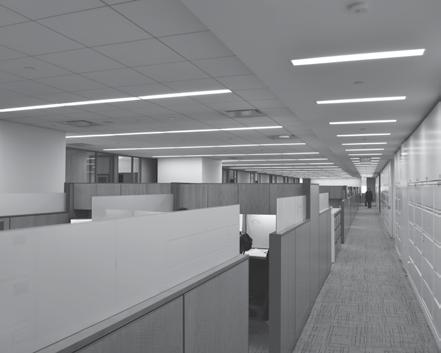products / systems The retrofit retained the existing fluorescent light fixtures, but increased functionality through the addition of dimmable