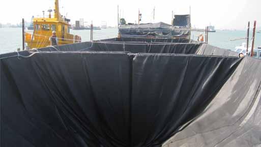 TENCATE GEOSYNTHETICS PRODUCTS GEOTUBE SYSTEMS TenCate Geotube systems are highly effective solutions for coastal and marine construction such as shoreline erosion protection, land reclamation,