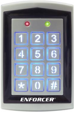 keypad Circuitry is potted with epoxy for outdoor use Can mount to a single-gang backbox Proximity cards (PR-K1S1-A) and proximity keyfobs (PR-K1K1-AQ)