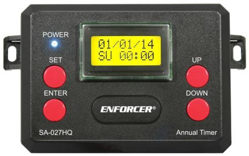 Security SA-027HQ 365-Day Annual Timer Timer is contained in housing with protected terminals Two 10A@30VDC/120VAC Form C (SPDT) relay outputs