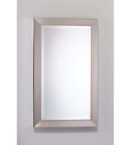 Bathroom MP24D4MDBN ROBERN METALLIQUE CABINET, 23-1/4"W X 40"H X 4"D, BRUSHED NICKEL FRAME Durable rust-free anodized aluminum construction SAFESEAL Gasket frame 3-way