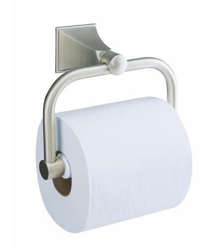 Bathroom 2 & 3 K-490 KOHLER MEMOIRS TOILET TISSUE HOLDER WITH STATELY DESIGN 6-1/8"W x 2-5/8"D x 5"H Memoirs accessories with Stately design offer a refined elegance for your bath or powder room