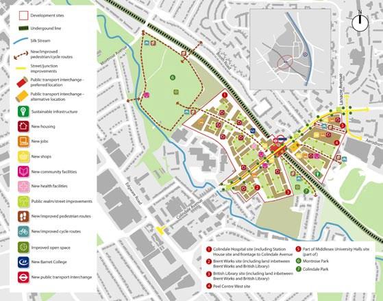 Colindale Area Action Plan (2010) An early version of the London Plan (2008) initially identified Colindale as an Opportunity Area with a minimum target of 10,000 new homes and 500 new jobs delivered
