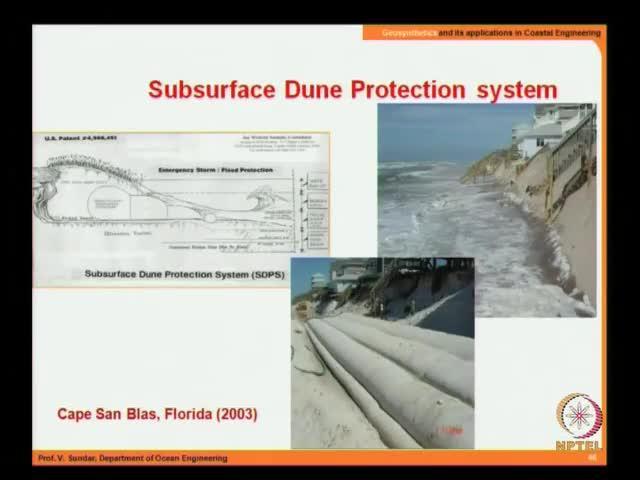 (Refer Slide Time: 1:14:01) Then these are all subsurface dune protection. So, you look at the geo tubes here.