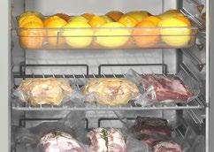 internal air flow Consistent temperature on all grid shelves No direct contact with food