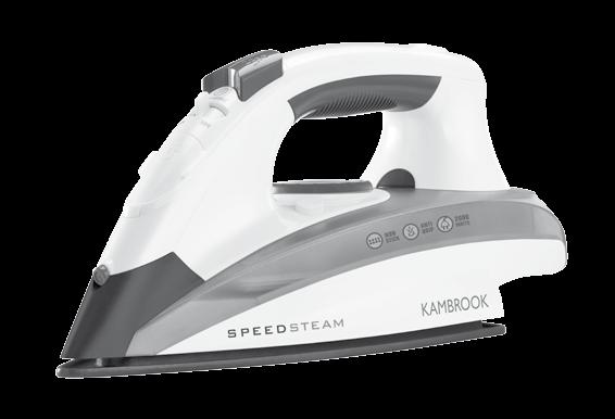 Your Kambrook SpeedSteam Iron 1. Shot of steam button: For an extra burst of steam on thick fabric or tough creases 2. Steam control: Allows you to select how much or how little steam you require 3.