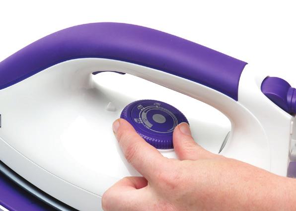 5 Select the desired soleplate heat setting by rotating the iron temperature dial 6 Once
