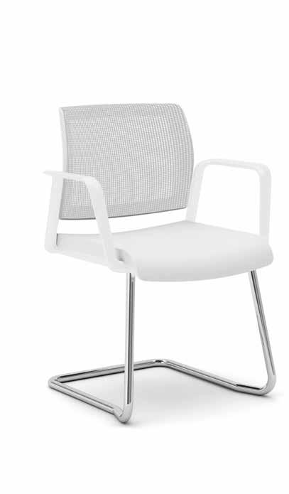 / KIND The chairs have a curved back, supported by either a streamlined,