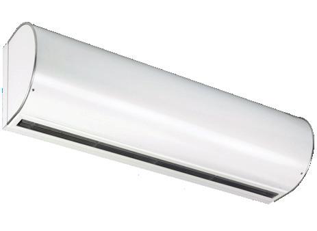 Coercial Air Curtains AC fitted with optional illuminated exit sign AC series are coercial/retail air curtains designed for wall mounting or suspension via drop rods, to serve doors/entrances.