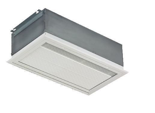 The ACR model allows positioning in a suspended ceiling or bulhead above doorways where low visual impact is