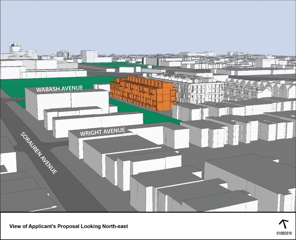Attachment 2: 3D Model of Proposal in Context (Looking North-east) of Applicant's Proposal