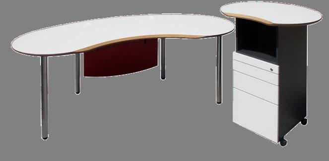 Modesty panel Caddy with appleform top A dynamic workgroup