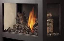 In addition to that you have the ability to choose your fire with a selection of three unique log/stone sets.
