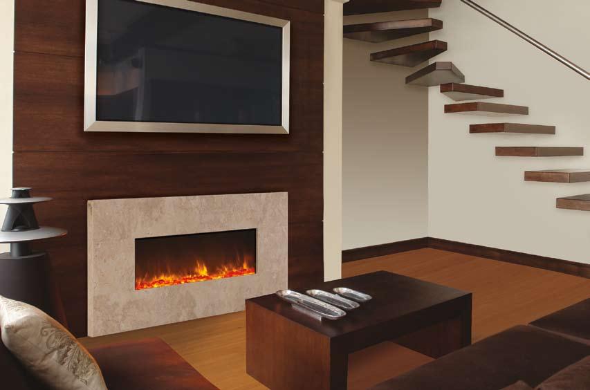 BLT-IN-58 Electric Fireplace with Honey