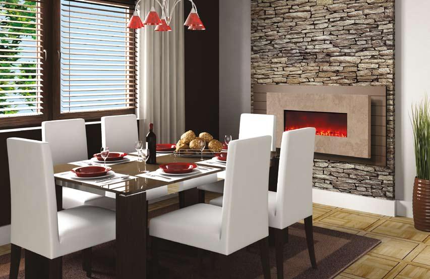 WM-58 Electric Fireplace shown with optional Honey Travertine WM-58 specifications Sleek & Stylish. It s not easy being popular, but the WM 58 electric fireplace is all that and more.