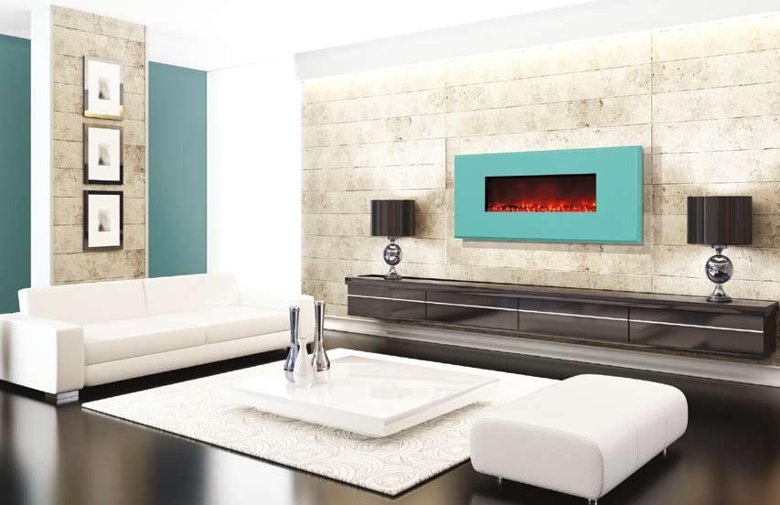 Contemporary Colours: Brighten up any room with a vivid, colourful fireplace.