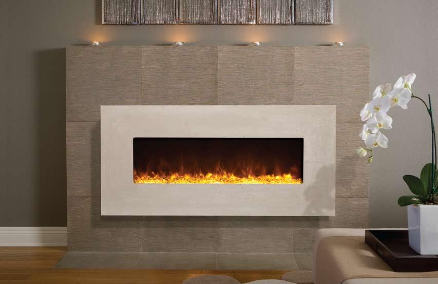 BLT-IN-124 Electric Fireplace in Tuscan Cream, Moderno