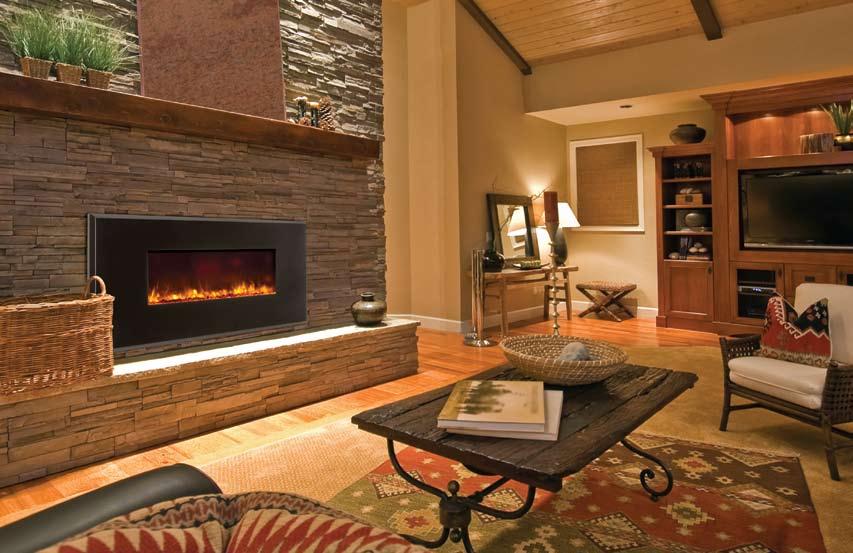 DESIGNER SERIES BLT-IN-62 Electric Fireplace shown with Textured Black face with Blaze fire glass BLT-IN-62 specifications Built-In Series Fireplace Features Can be built-in or wall mount 16 gauge