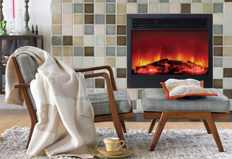 This easy-toinstall electric fireplace insert instantly brings your existing gas fireplace to life. With lifelike flame technology get the look of a wood fire with a realistic log set and ember bed.