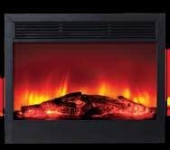 39P Electric Fireplace A twin to the 33 model, this larger eco-friendly electric insert is easy-to-install and allows the warmth and comfort of a lifelike fire, making it practical for condo or